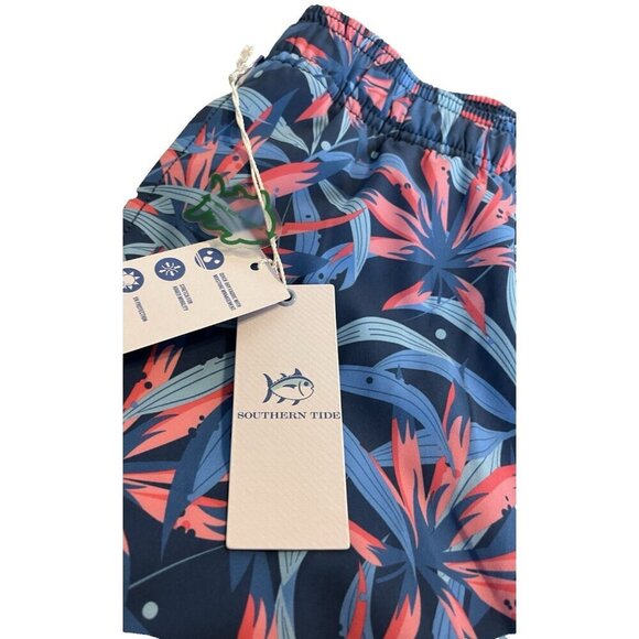 NEW Southern Tide Tropical Blooms UV Protection Swim Shorts Trunk Boy's XL (16) - Picture 4 of 12